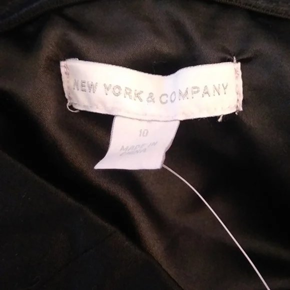 New York & Co Strapless Black White Floral Color Block Party Dress Size 10 NWT - Picture 6 of 8